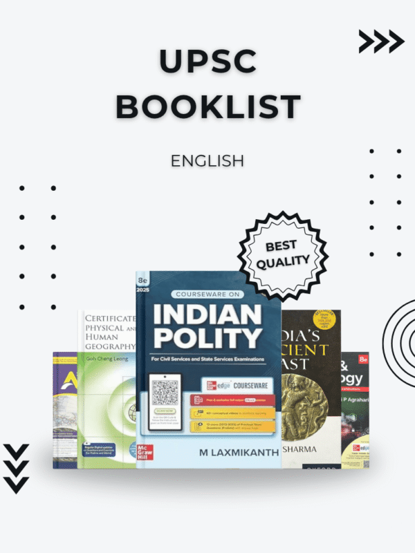 UPSC Booklist English Medium – Essential Books for IAS Preparation